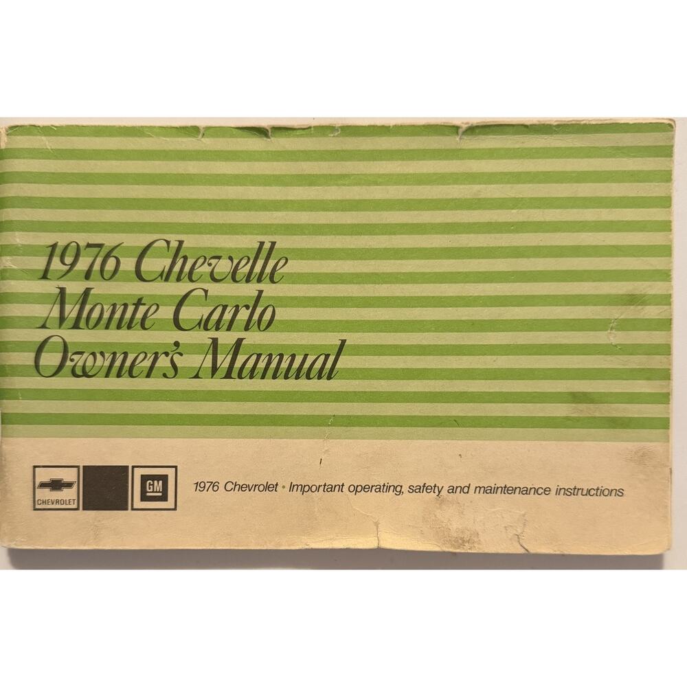 1976 Chevrolet Chevelle-Monte Carlo Owner's Manual - Monte Carlo 360270 A, Cheve